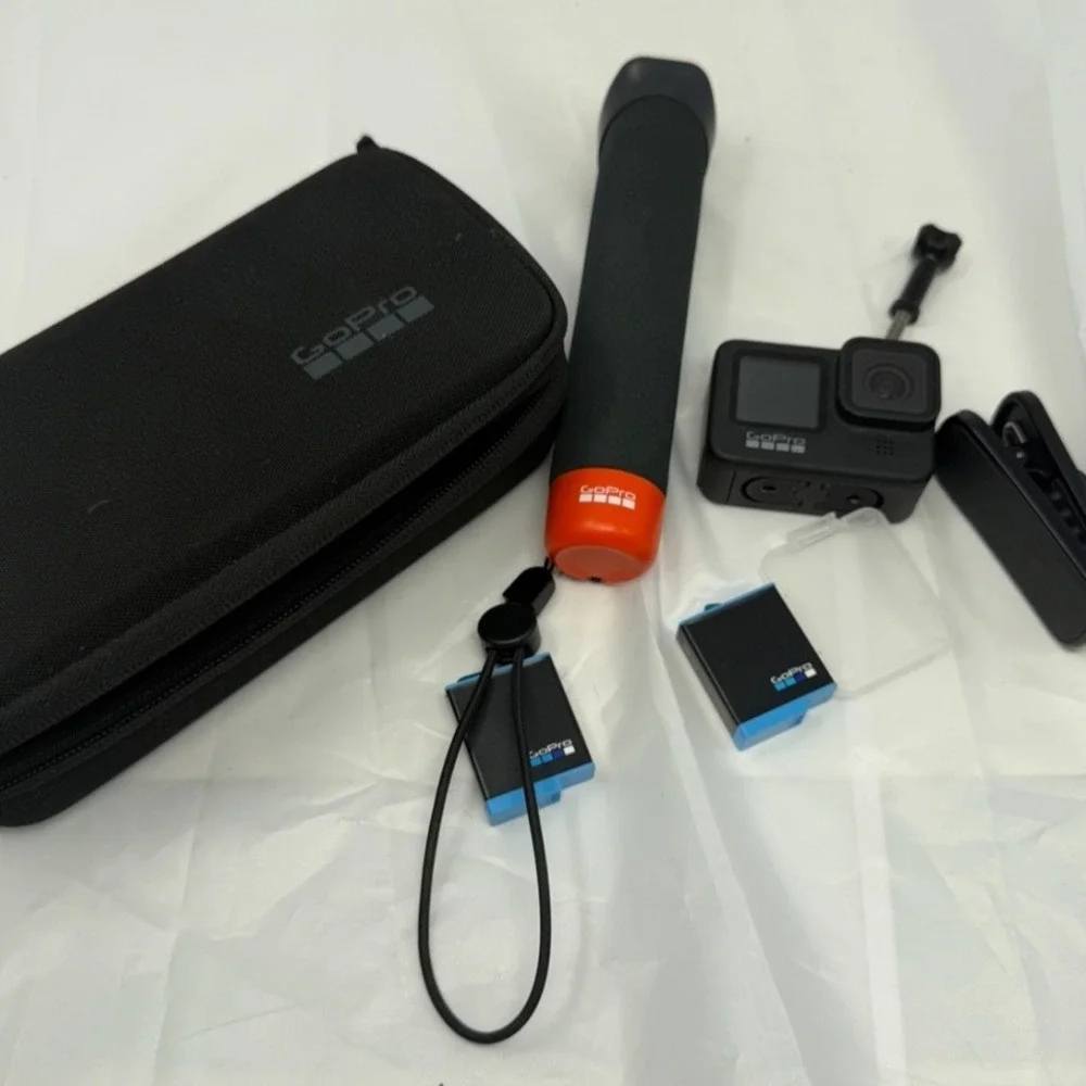 GoPro HERO89 Black 4K Action Camera Bundle with Floating Grip Batteries and Case